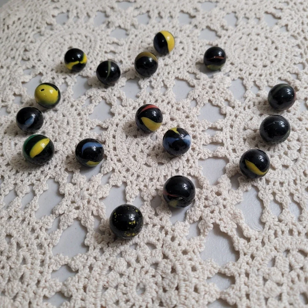 16 Tiger Eye Marbles 1/2 Inch